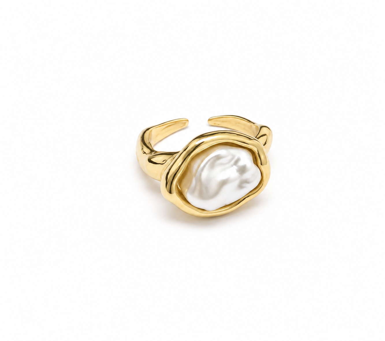 Pearl Wave Ring - Women's Ring | Asena Boutique Qatar
