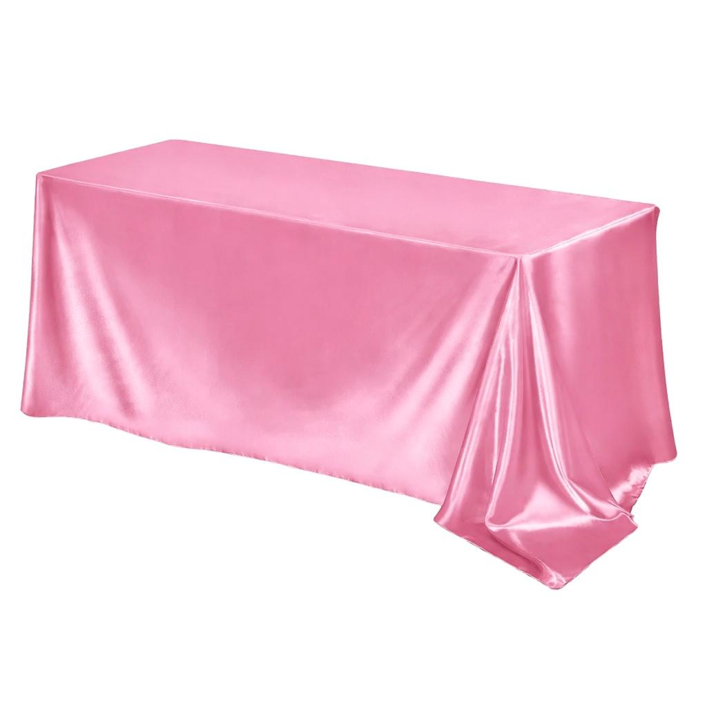 Pink Satin Table Cloth