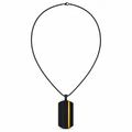 Obsidian Gold Bar Pendant