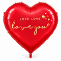 Love You Red Heart Balloon - Balloon | Asena Boutique Qatar