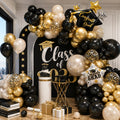 Luxury Black & Gold Graduation Balloon Arch Kit - Balloon | Asena Boutique Qatar