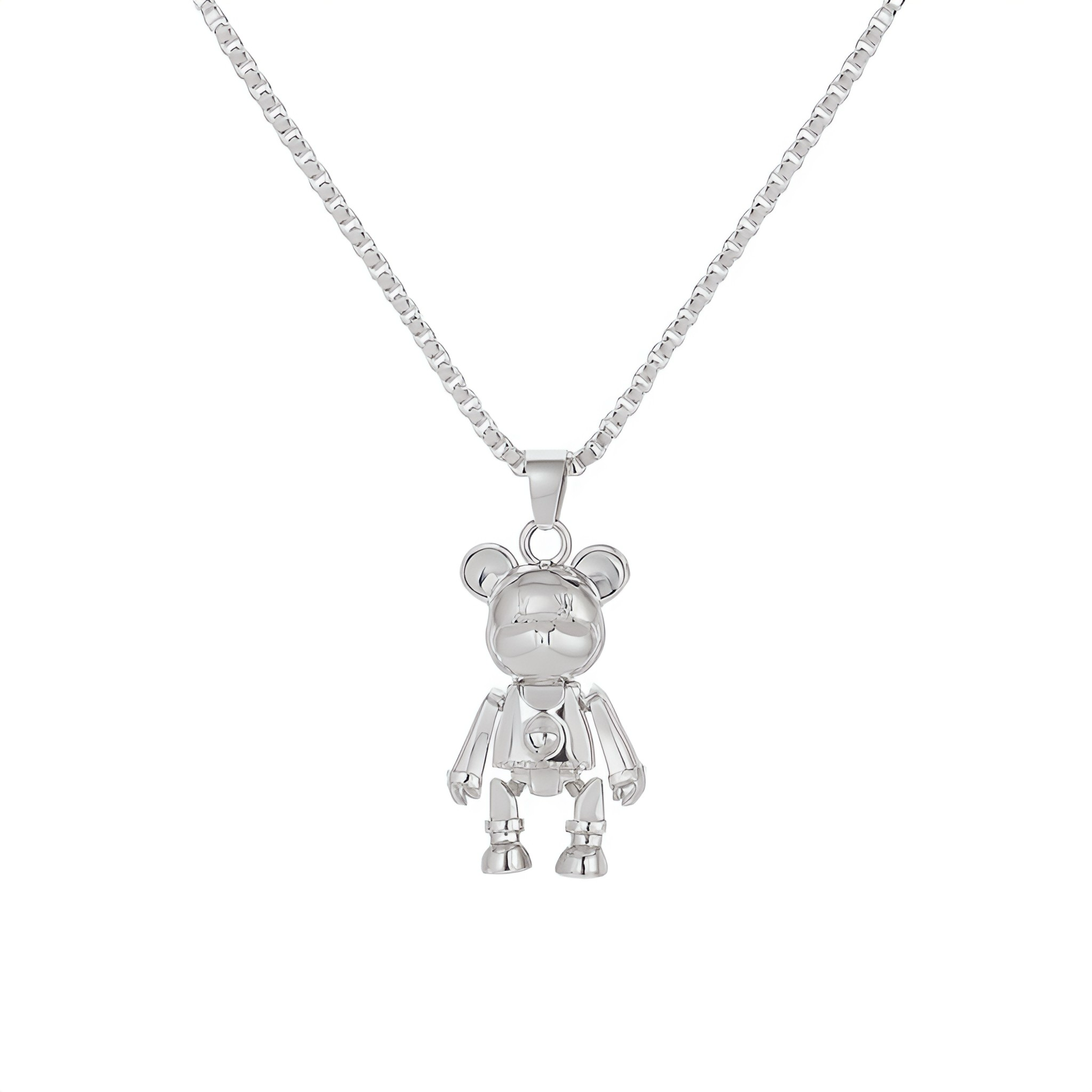 Silver Teddy Necklace