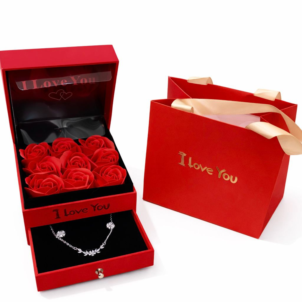 Luxury Rose Jewelry Gift Box