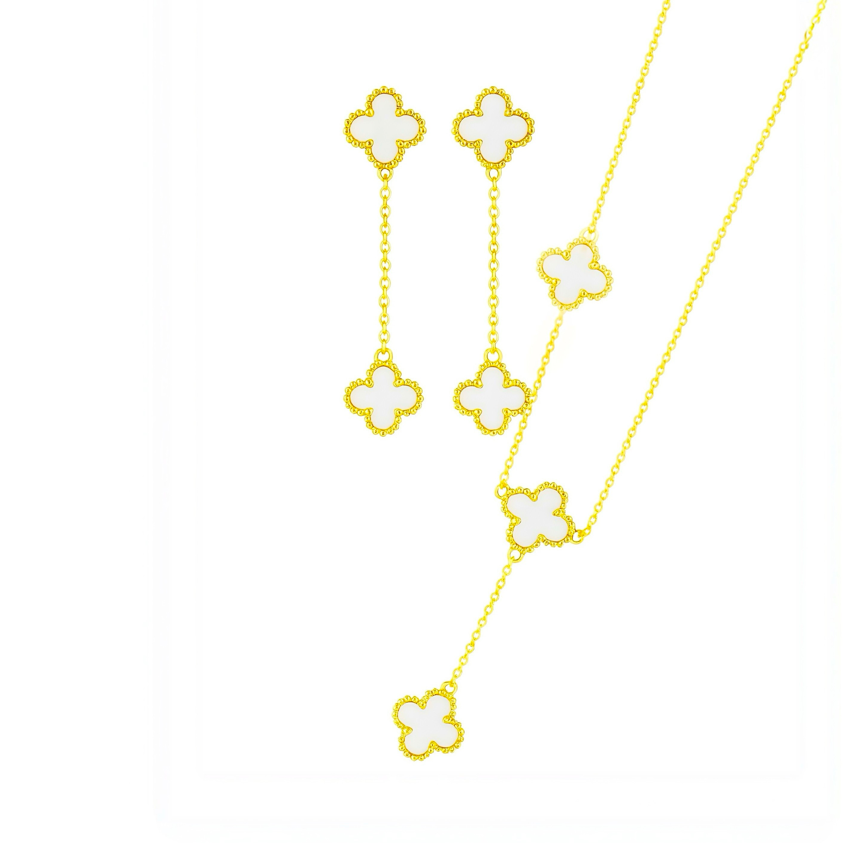 Four-Leaf Flower Jewelry Set