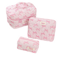 Pink Bow Travel Organizer Set (3pcs)