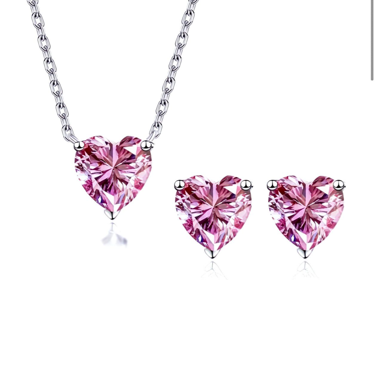 Crystal Heart Duo Set (Pink)