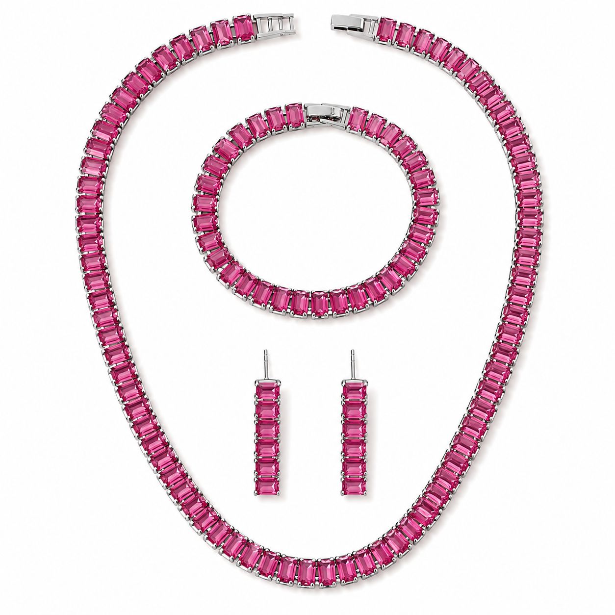 Pink Crystal Jewelry Set - Women's Jewelry Set | Asena Boutique Qatar