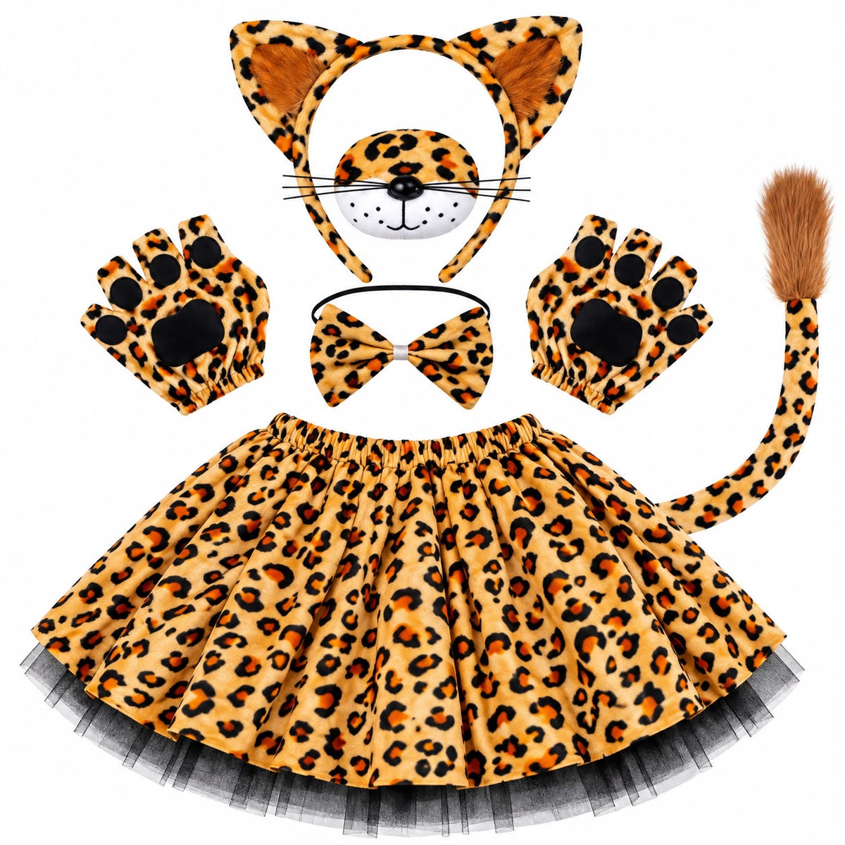Leopard Cat Dress-Up Set - Party Costume | Asena Boutique Qatar