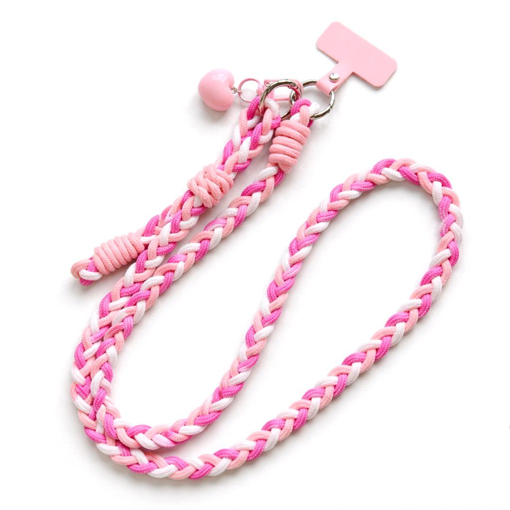 Braided ID Lanyard – Pink Mix