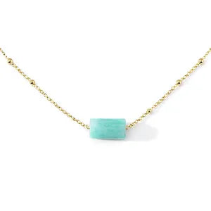 Amethyst Stone Necklace (Blue)