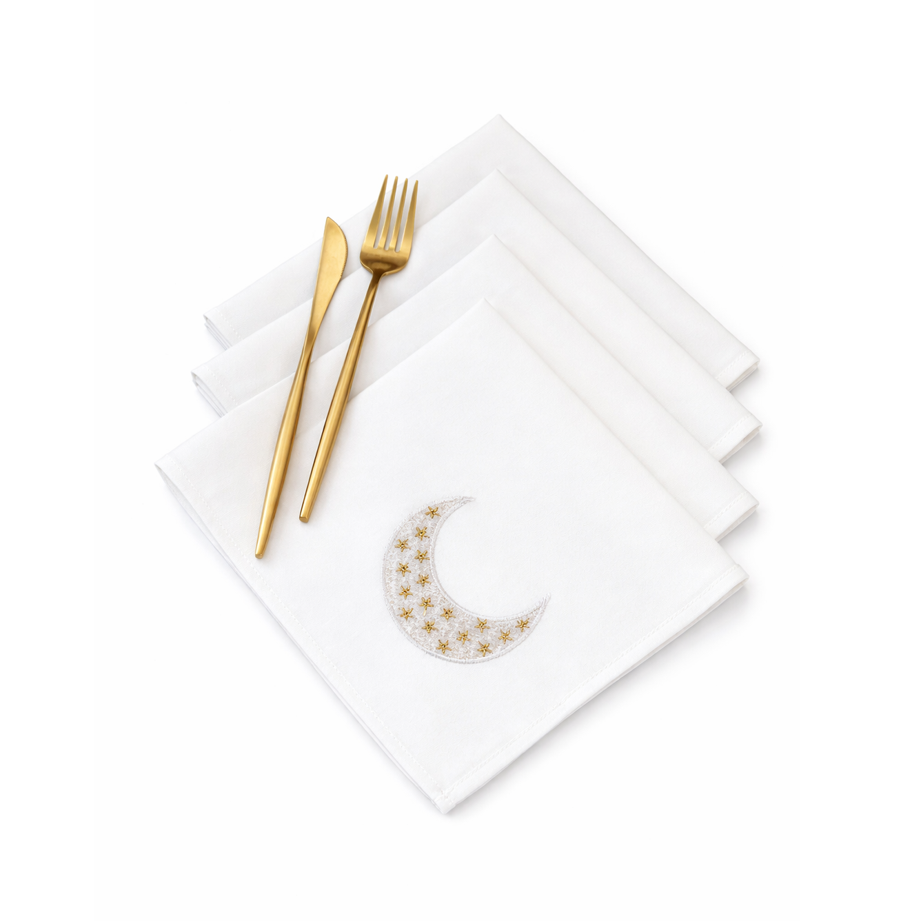 Ramadan Crescent Embroidered Napkins