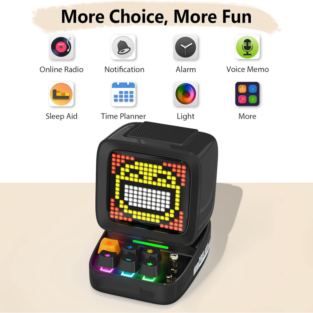 Divoom Ditoo-Pro Retro Pixel Art Bluetooth Speaker - Black
