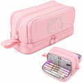 Pink Double-Layer Pencil Case - Pencil Case | Asena Boutique Qatar