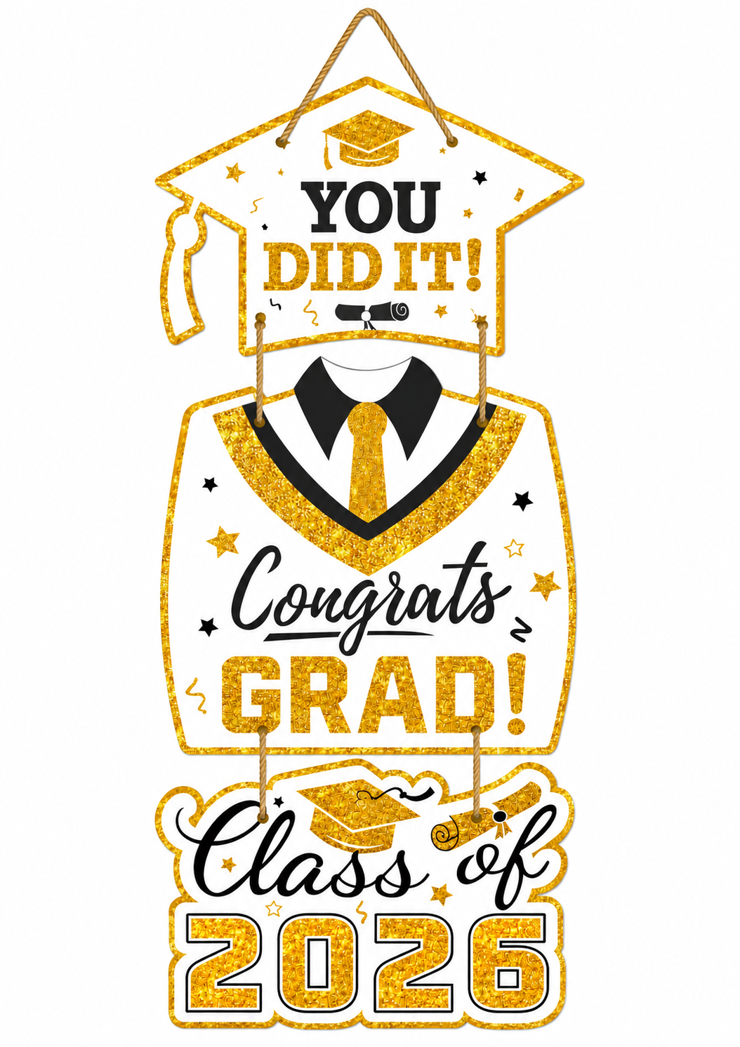 Graduation Hanging Sign Decoration – Class Of 2026