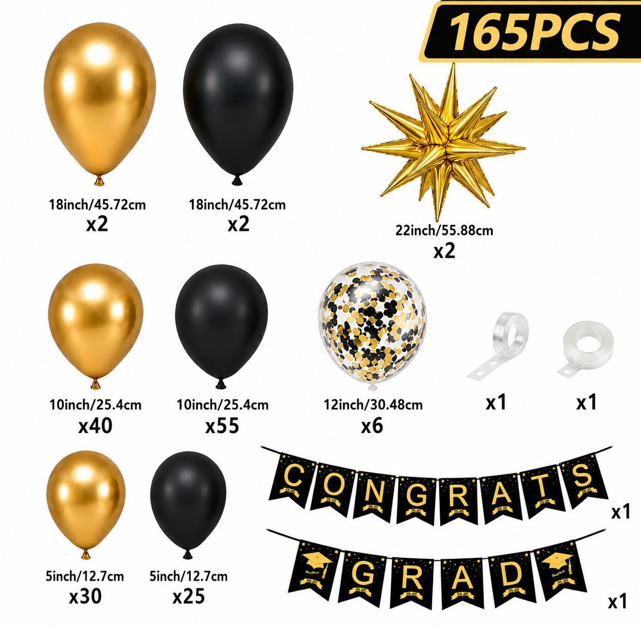 Graduation Luxe Balloon Arch Kit - Balloon | Asena Boutique Qatar