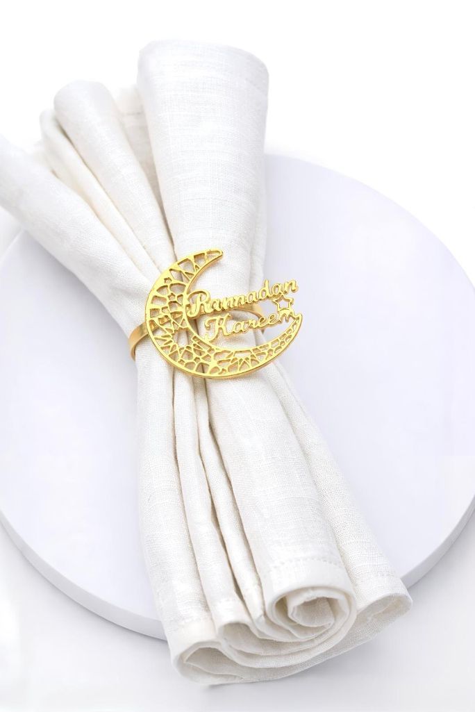 Ramadan Kareem Napkin Rings – 6PCS Set