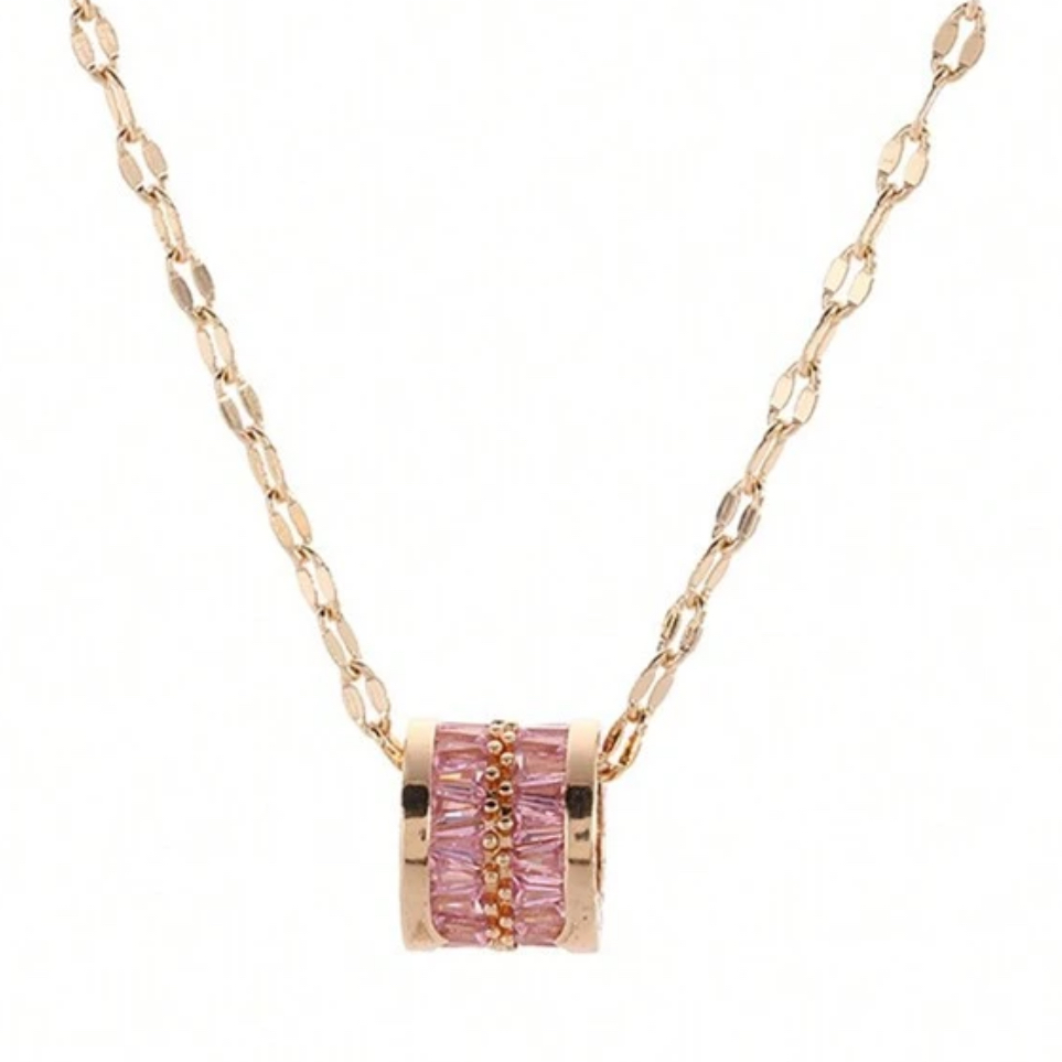 Rosé Barrel Necklace - Women's Necklace | Asena Boutique Qatar