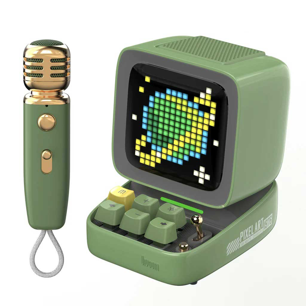 Divoom Ditoo – Mic Mini Karaoke Machine Pixel Art Bluetooth Speaker - Green