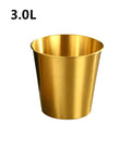Gold Stainless Steel Bucket 3.0L