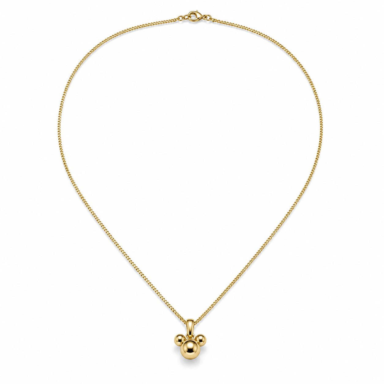 Gold Mouse Icon Pendant Necklace - Kids' Jewelry | Asena Boutique Qatar