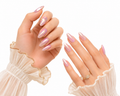 Pearl Chrome Press On Nails