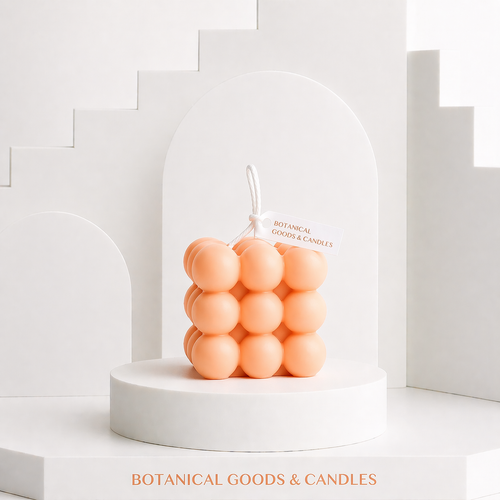 Bubble Bliss Scented Candle 9cm(Peach)
