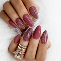 Rosé Sparkle Nails