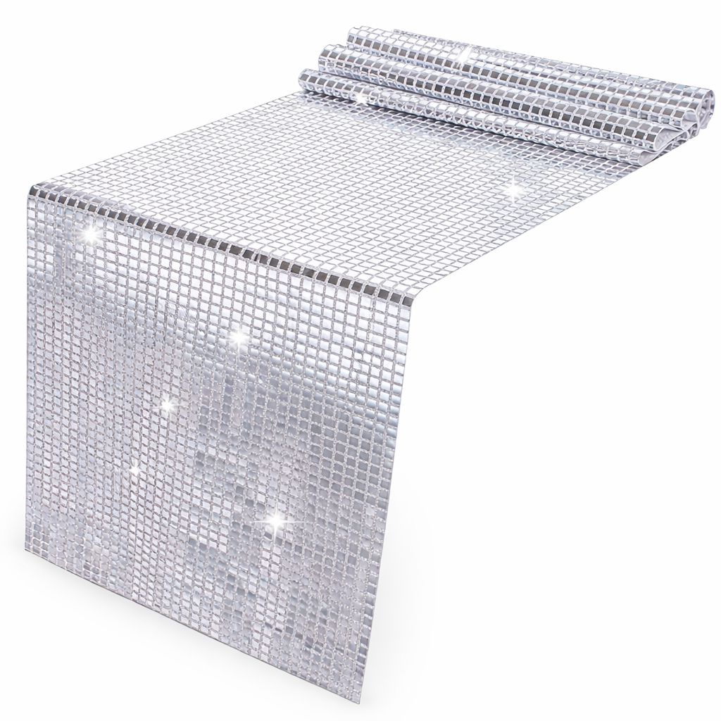 Silver Mirror Table Runner