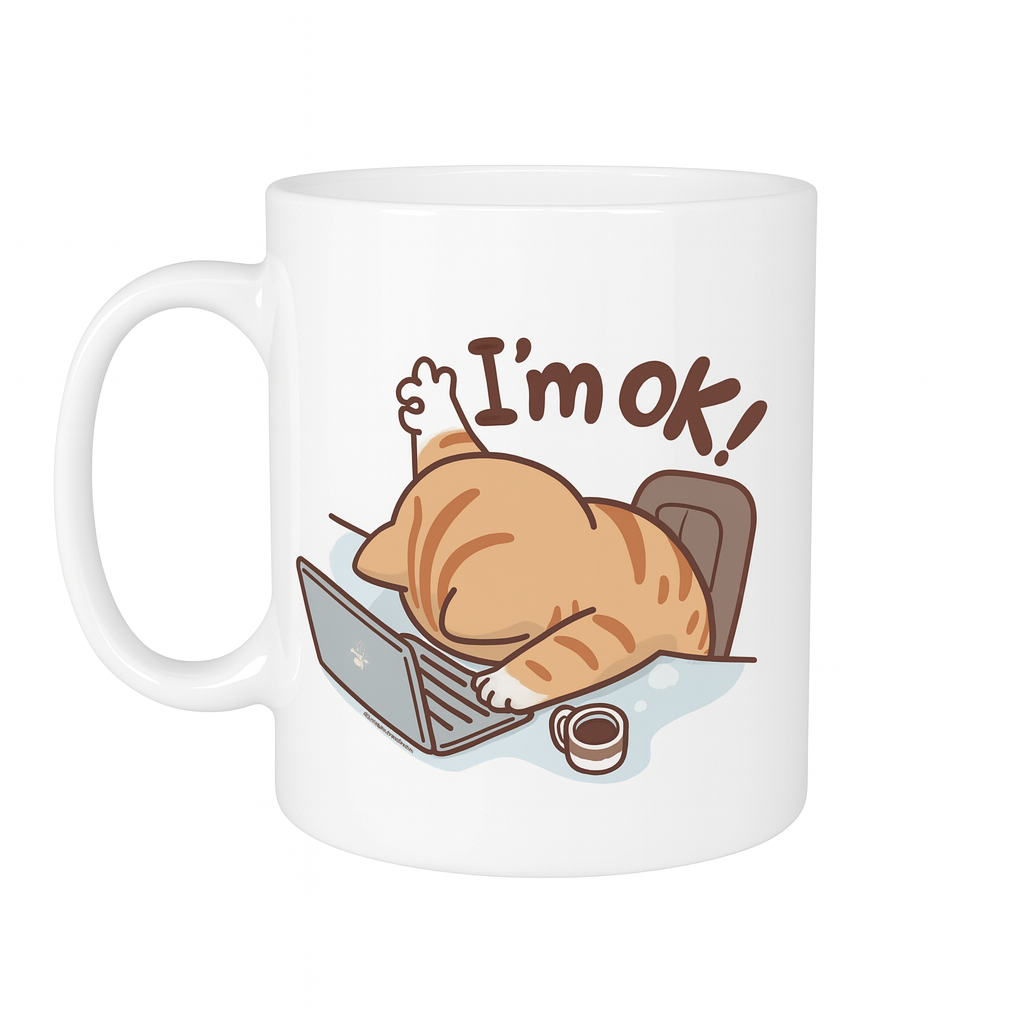 Funny Cat “I’m OK” Mug