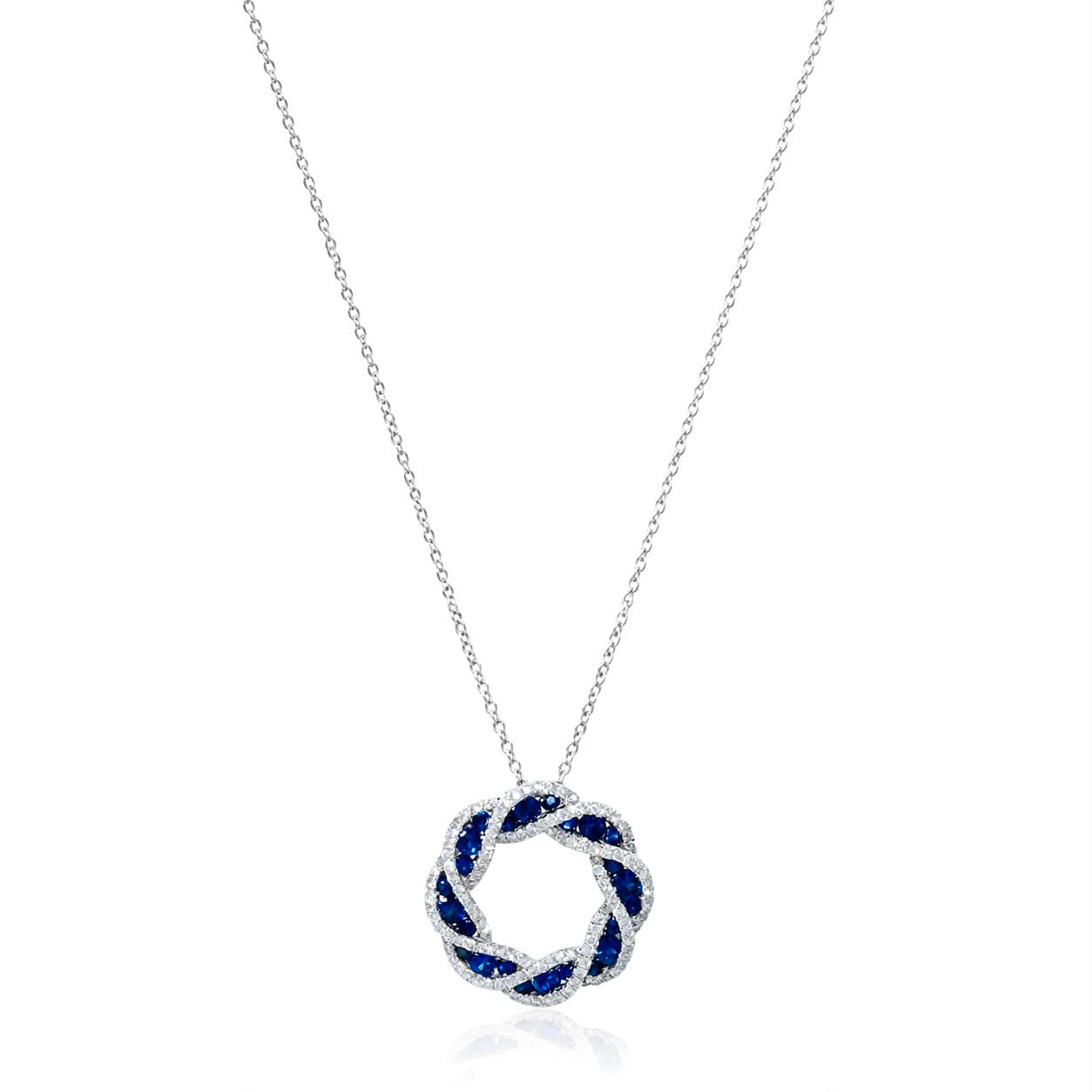 Sapphire Infinity Circle Necklace - Women's Necklace | Asena Boutique Qatar