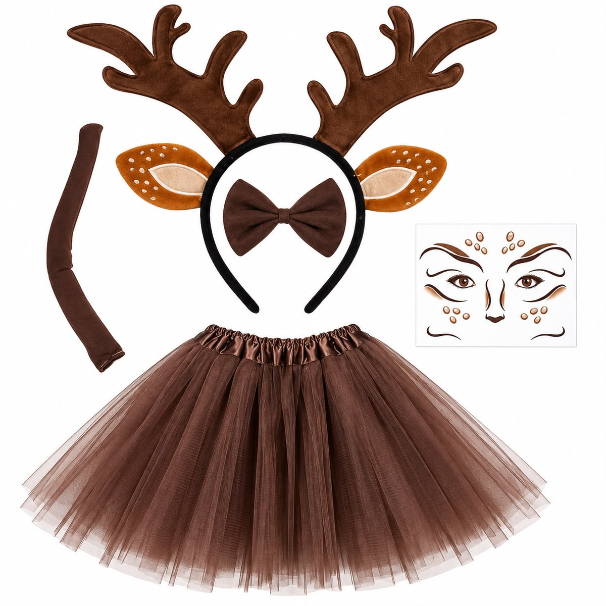Brown Reindeer Dress-Up Set - Party Costume | Asena Boutique Qatar