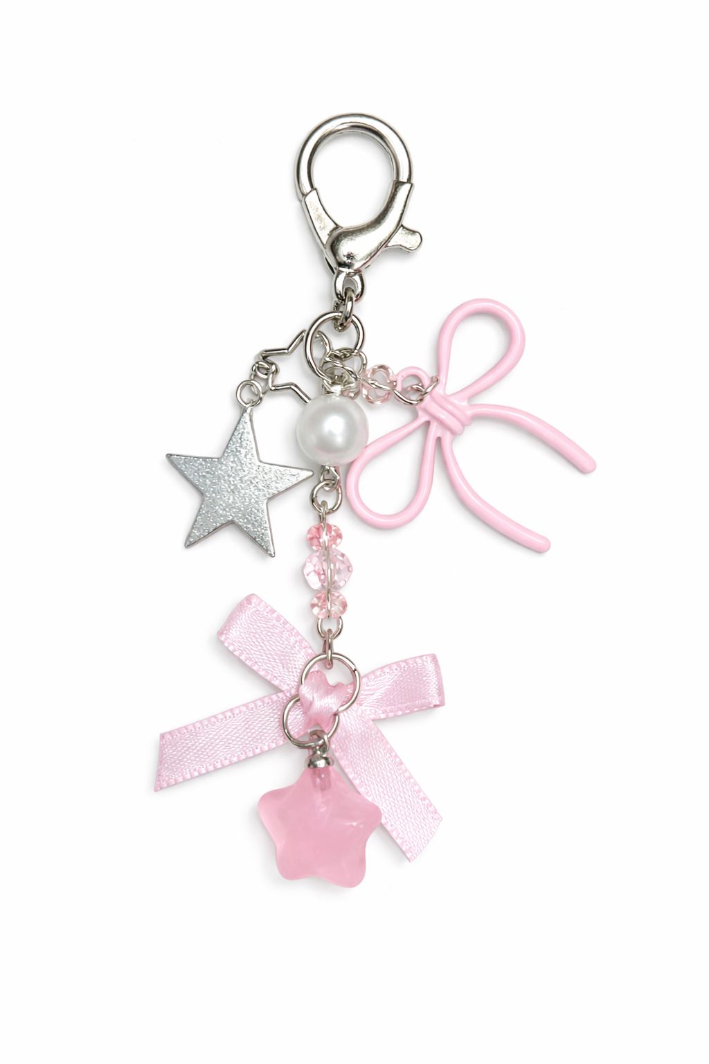 Star & Bow Charm Keychain