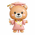 Pink Graduation Bear Foil Balloon - Balloon | Asena Boutique Qatar