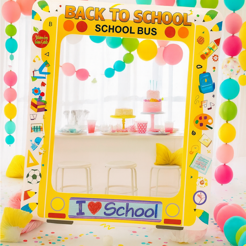 Back to School Balloon Photo Frame - Photo Booth | Asena Boutique Qatar