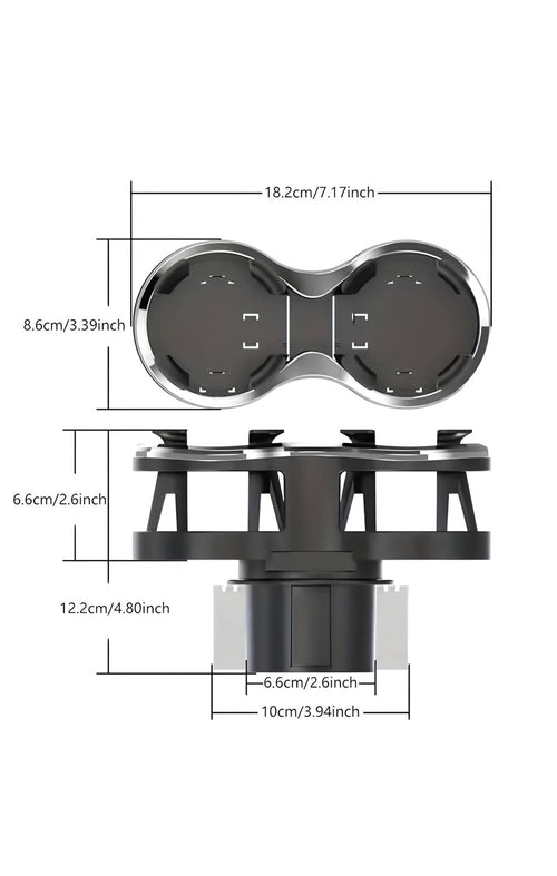 2-in-1 Car Cup Holder (Holds 2 Cups) - Automotive Accessory | Asena Boutique Qatar