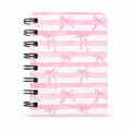 Pink Bow Spiral Pocket Notebook - School Stationery | Asena Boutique Qatar