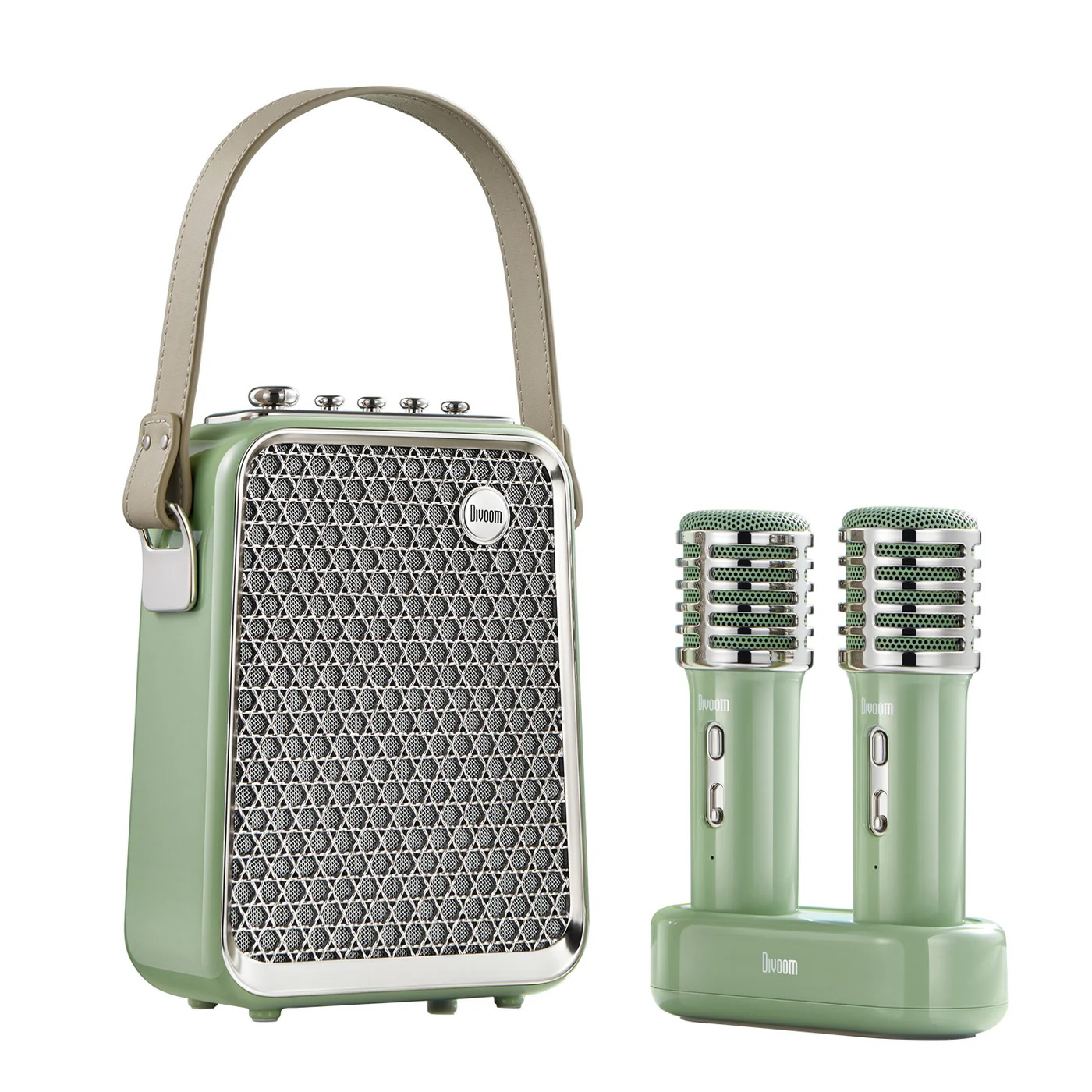 Divoom Songbird-HQ Portable Karaoke Bluetooth Speaker | Home KTV sound set - Green