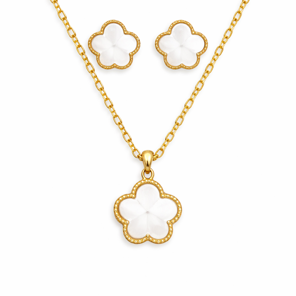 White Clover Jewelry Set