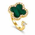 Emerald Clover Ring - Women's Ring | Asena Boutique Qatar