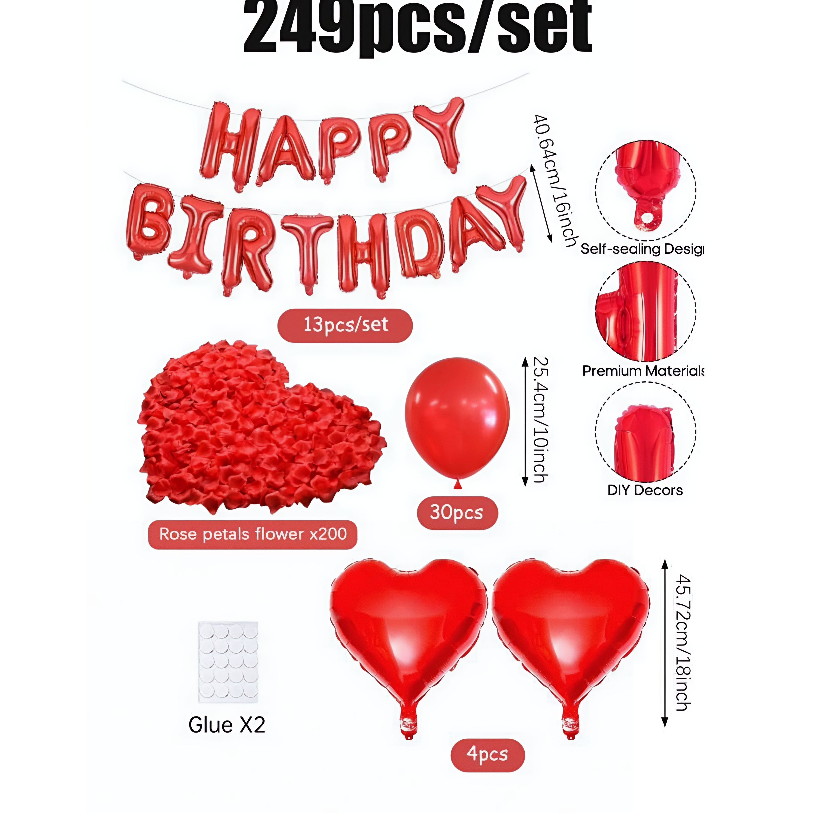 Happy Birthday Red Set