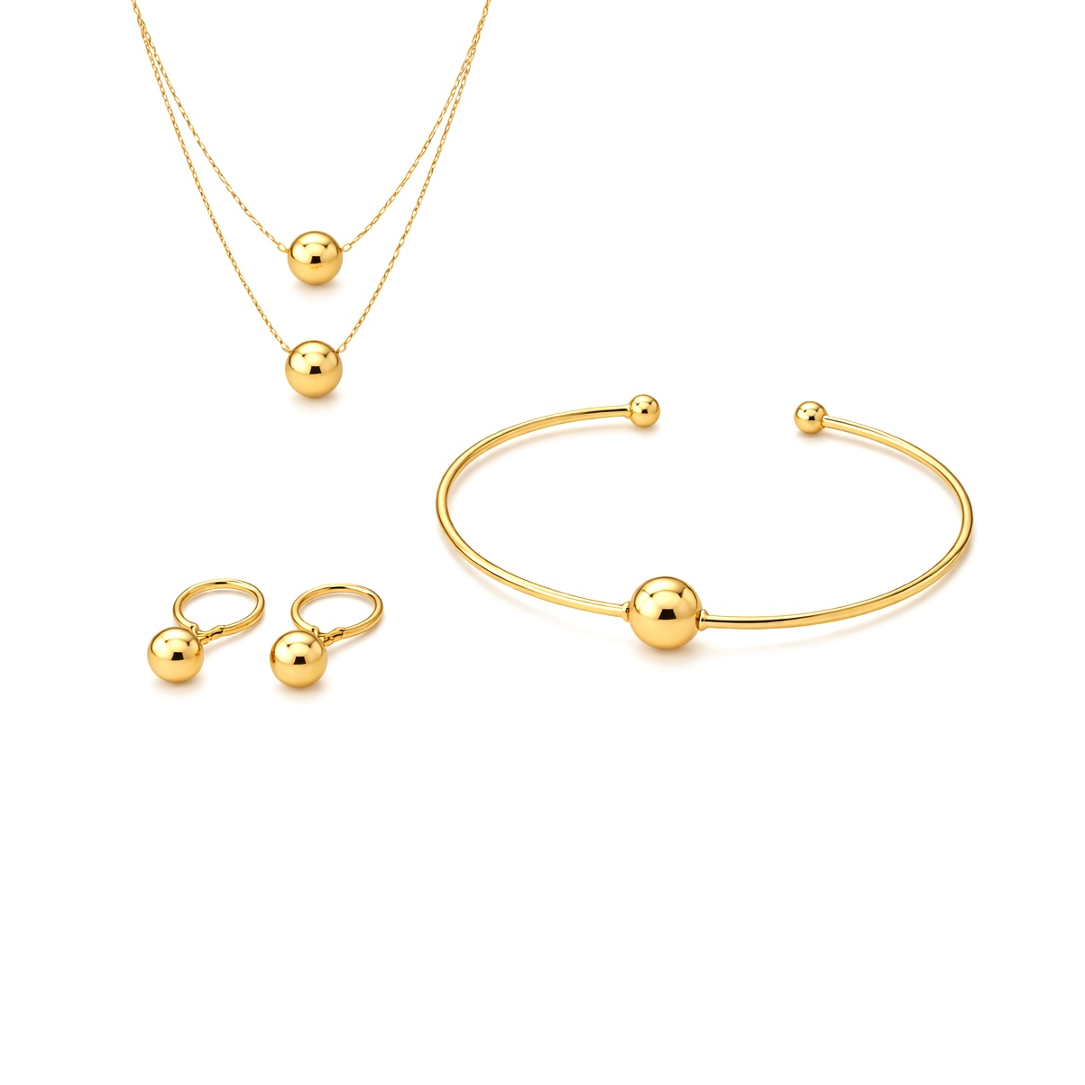 Golden Sphere Jewelry Set