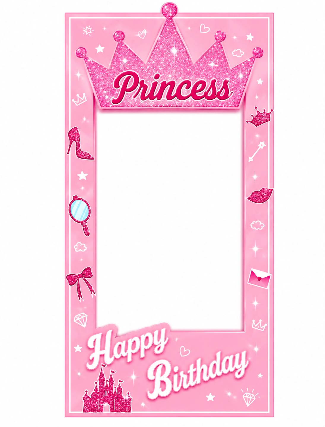 Pink Princess Photo Frame - Photo Booth | Asena Boutique Qatar