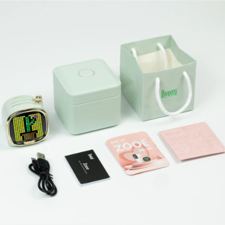 Divoom Compact Retro Bluetooth Speaker - The Zooe Green