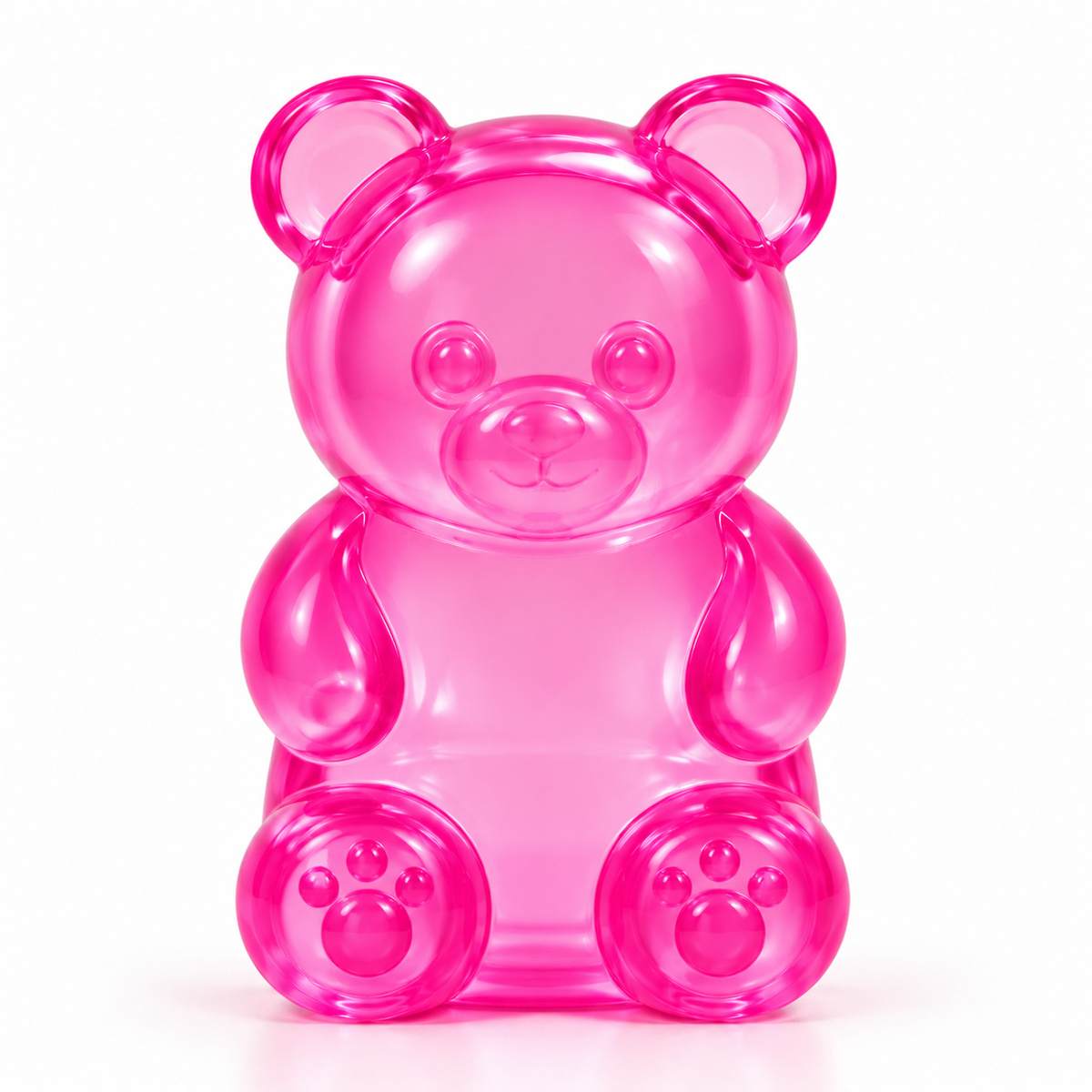 Pink Translucent Bear Toy - Squishy Toy | Asena Boutique Qatar