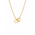Gold Interlocking Heart Necklace
