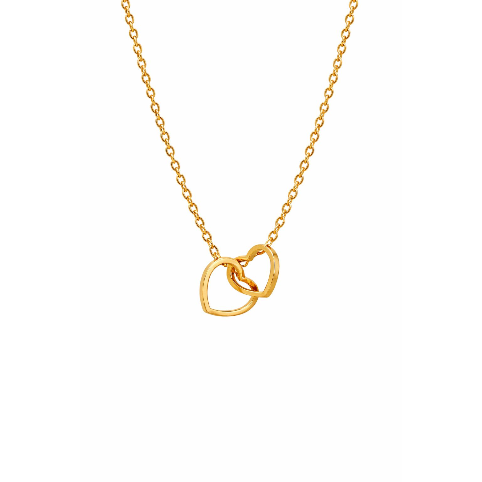 Gold Interlocking Heart Necklace