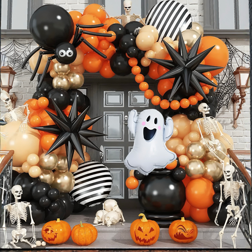 Black & Orange Balloon Set