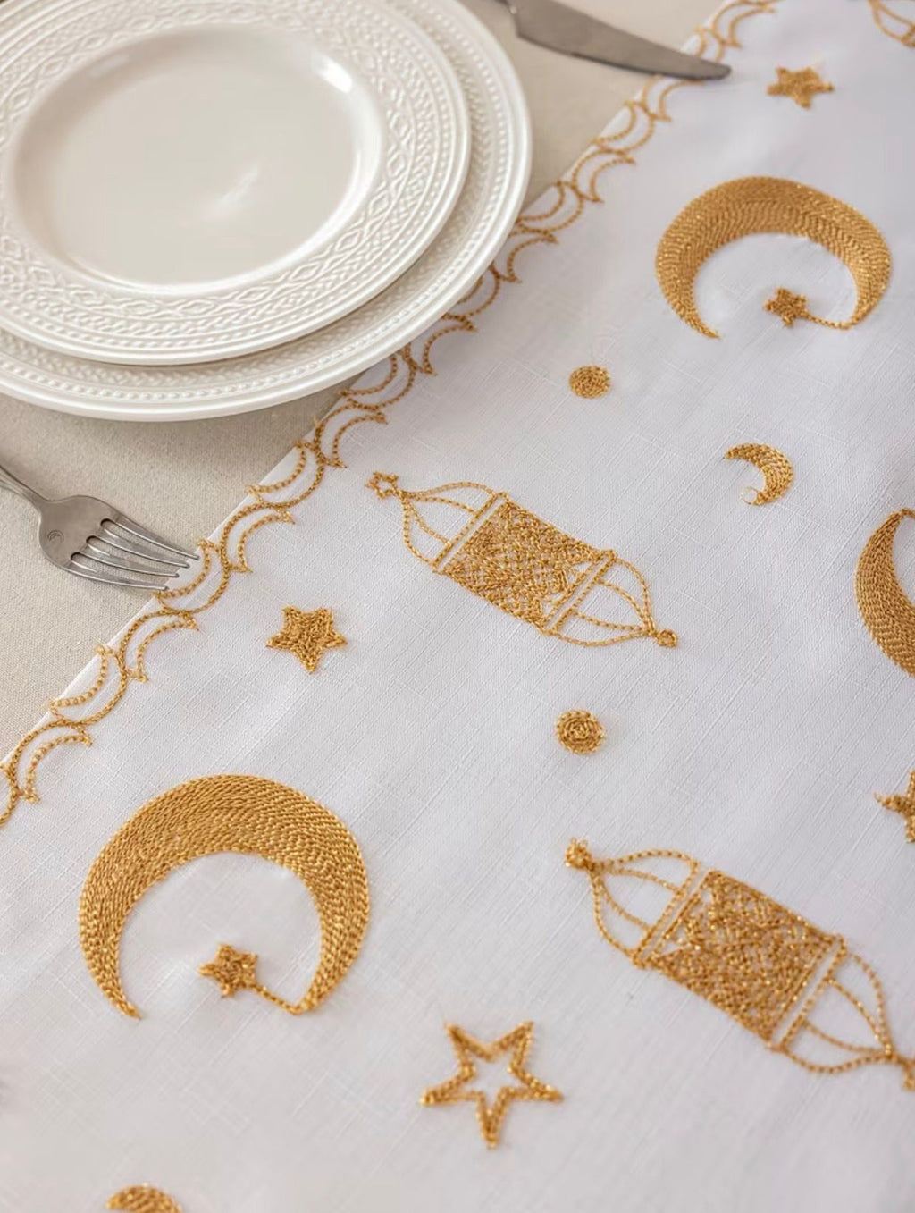Ramadan Crescent Table Runner