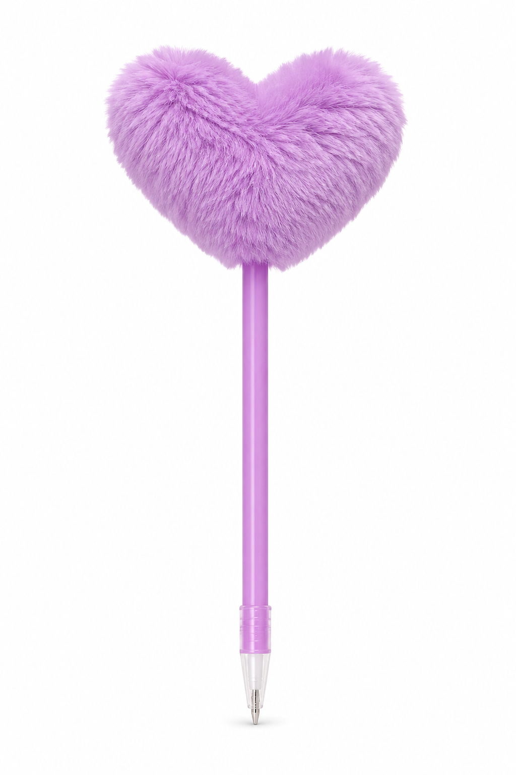 Fluffy Lavender Heart Ballpoint Pen - Pen Set | Asena Boutique Qatar