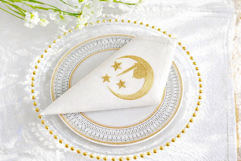 Ramadan Crescent Napkin Set – 4 PCS